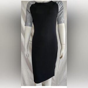 Lularoe Elegant Collection Julia pencil dress black silver short sleeves X Large